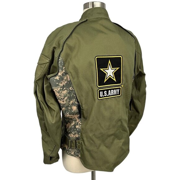 Power Trip Size L Tank Girl Motorcycle Jacket Tactical US Army Green Camo Womens - Picture 5 of 16